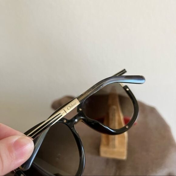 CHLOE Jayme Cut Out Round Rimmed Metal Sunglasses main image 4